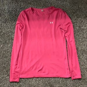Used XS Pink under armor long sleeve shirt